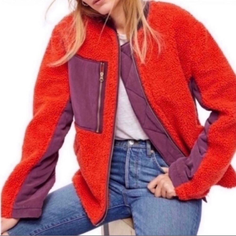 Free People Rivington Sherpa Jacket Size S - Picture 1 of 7
